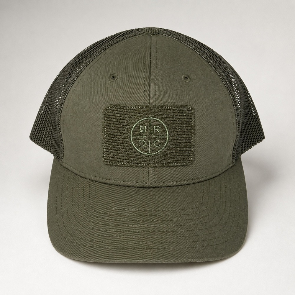 Black Rifle Coffee Company Richardson Trucker Hat Army Green Patch Snapback BRCC